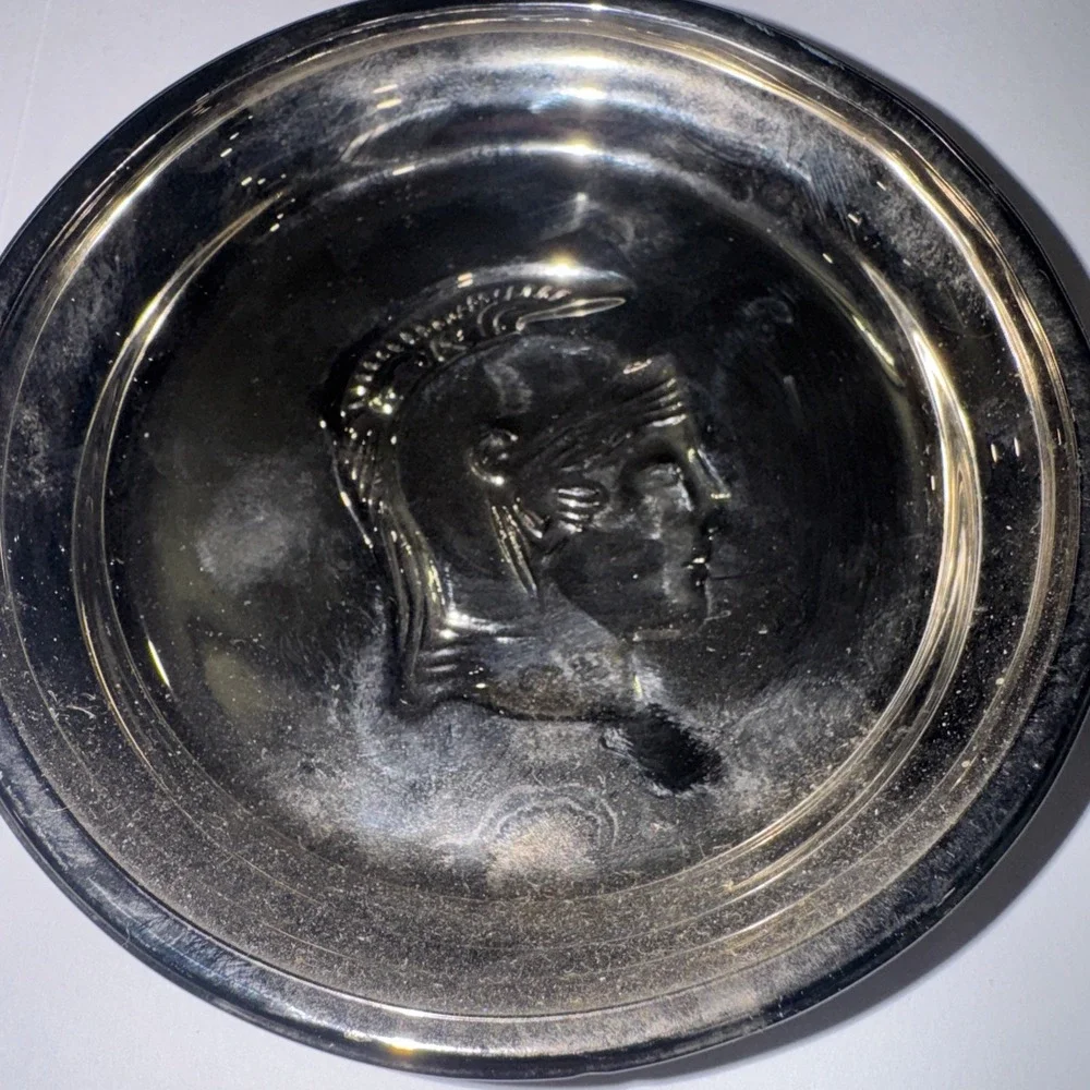 Kimiko Highball MCM Crest Glasses Silver Rim VTG Barware Caddy Coaster Set 4